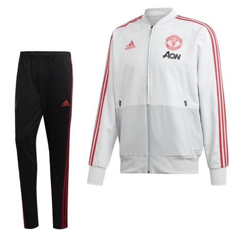 adidas manchester united climawarm trainingspak 2018-2019 zwart rood|adidas.